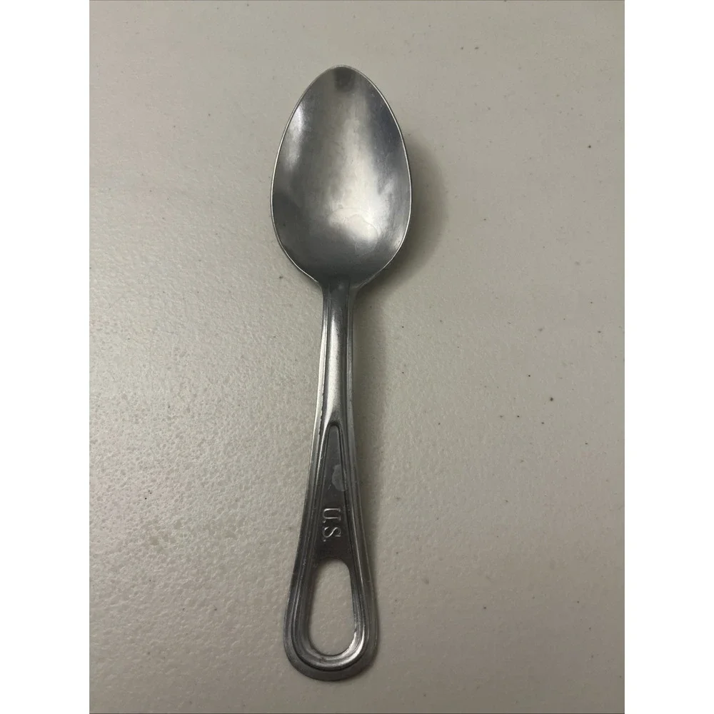 Vintage Stainless Steel - US Mess Spoon - Wallco Military‎ Utensil Gear